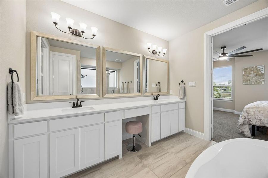 Furnished interior view inside a new home in , Fate (Image 13).