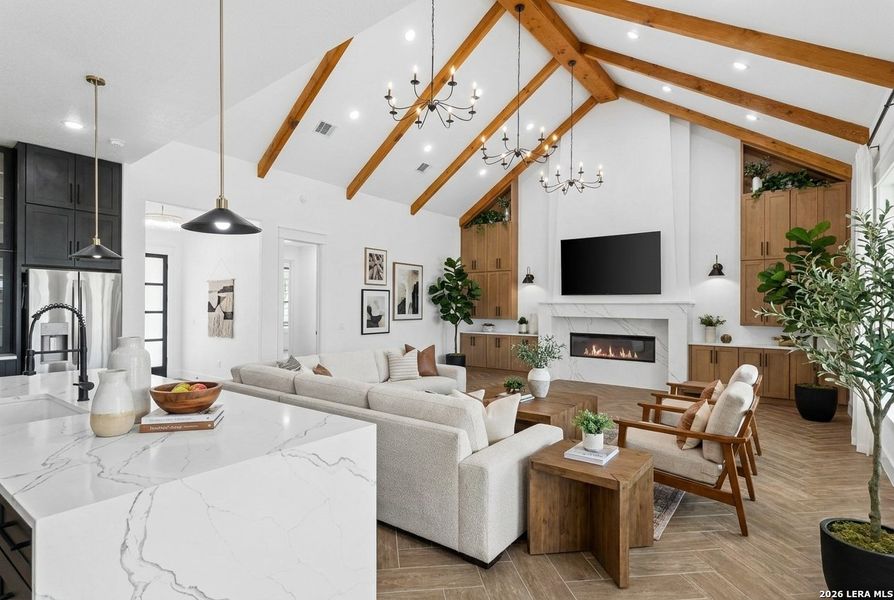 Furnished interior view inside a new home in , La Vernia (Image 32).