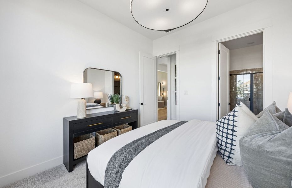 Representative furnished interior of a home built from the Ferris by Pulte Homes in Ryehill, Rosenberg (Image 10).