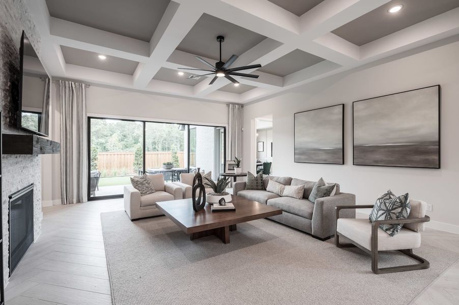 Representative furnished interior of a home built from the Carignan by Tri Pointe Homes in Woodson’s Reserve, Spring (Image 10).