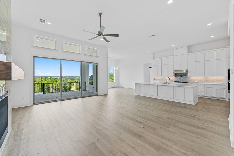 Spacious, unfurnished interior of a new home in Lariat - 80', Liberty Hill (Image 13). Spacious, unfurnished interior of a new home in Lariat - 80', Liberty Hill (Image 13).