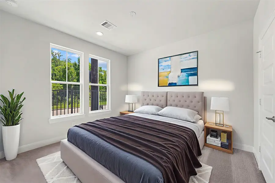 Furnished interior view inside a new home in The Corner At Buffalo Pointe, Houston (Image 15). Furnished interior view inside a new home in The Corner At Buffalo Pointe, Houston (Image 15).