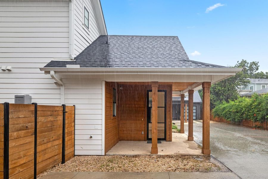 Front exterior of a new home in , Austin, TX, highlighting curb appeal (Image 15). Front exterior of a new home in , Austin, TX, highlighting curb appeal (Image 15).