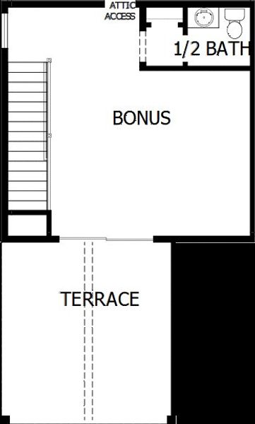 2D floor plan layout of this home in Hillside at Las Colinas, Irving, TX (Image 4).
