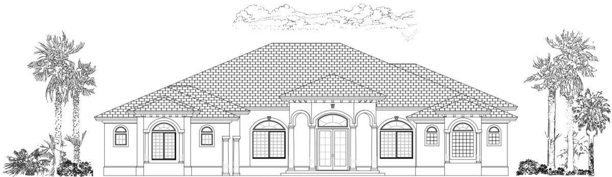 Exterior rendering of this home design in , Davie, FL (Image 2).
