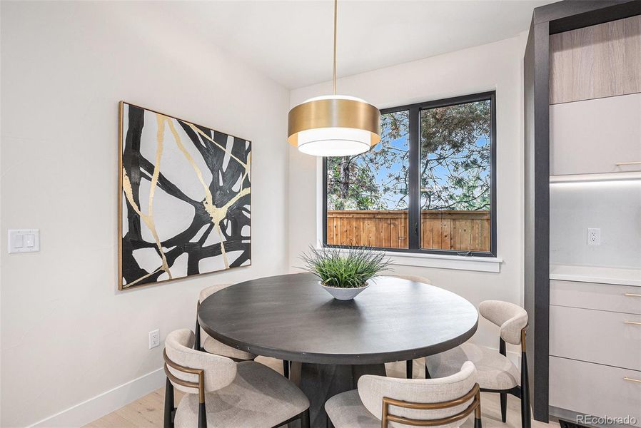 Breakfast nook off the kitchen