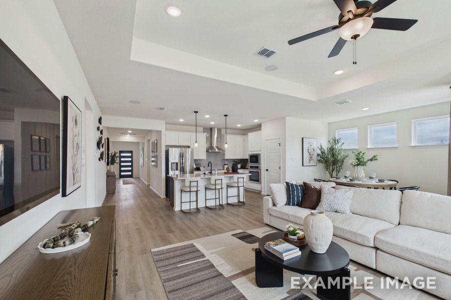 Representative furnished interior of a home built from the The Laurel G by Davidson Homes LLC in Saddle Creek Ranch, Cibolo (Image 6). Representative furnished interior of a home built from the The Laurel G by Davidson Homes LLC in Saddle Creek Ranch, Cibolo (Image 6).