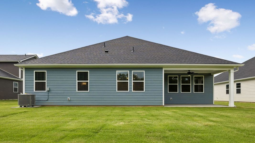 Exterior details and patio area of a home in Reserve at Hickory Ridge, Columbia (Image 29).