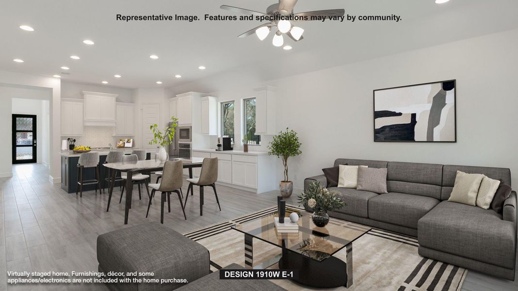 Furnished interior view inside a new home in Lariat 45', Liberty Hill (Image 5).