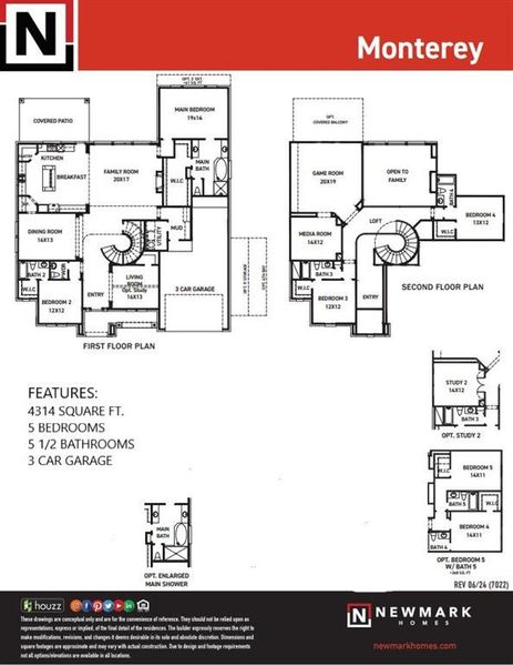 5 BEDROOMS - 5.5 BATHS -