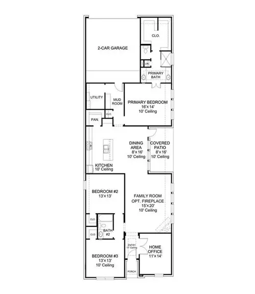 2D floor plan layout of this home in The Parks at Wilson Creek, Celina, TX (Image 2). 2D floor plan layout of this home in The Parks at Wilson Creek, Celina, TX (Image 2).