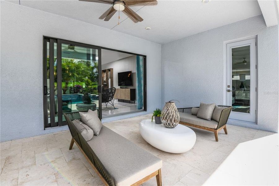 Exterior details and patio area of a home in Cresswind Lakewood Ranch, Lakewood Ranch (Image 20).
