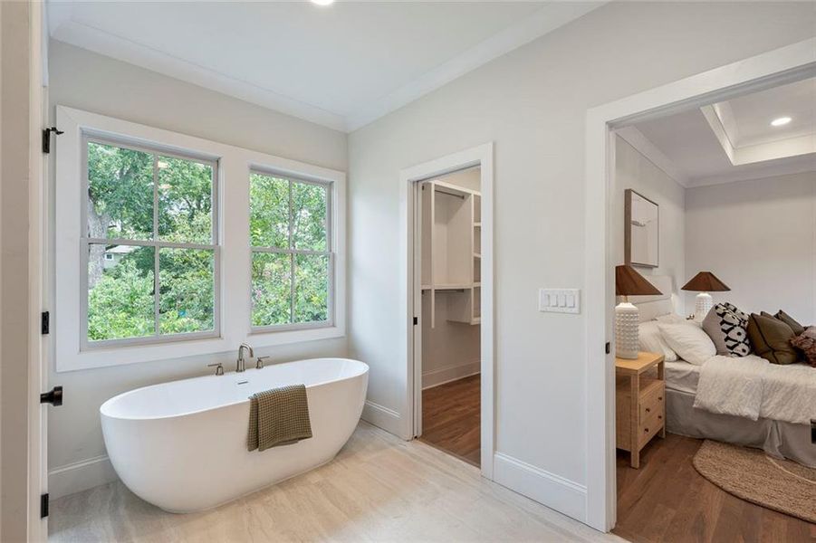 Furnished interior view inside a new home in , Atlanta (Image 42).