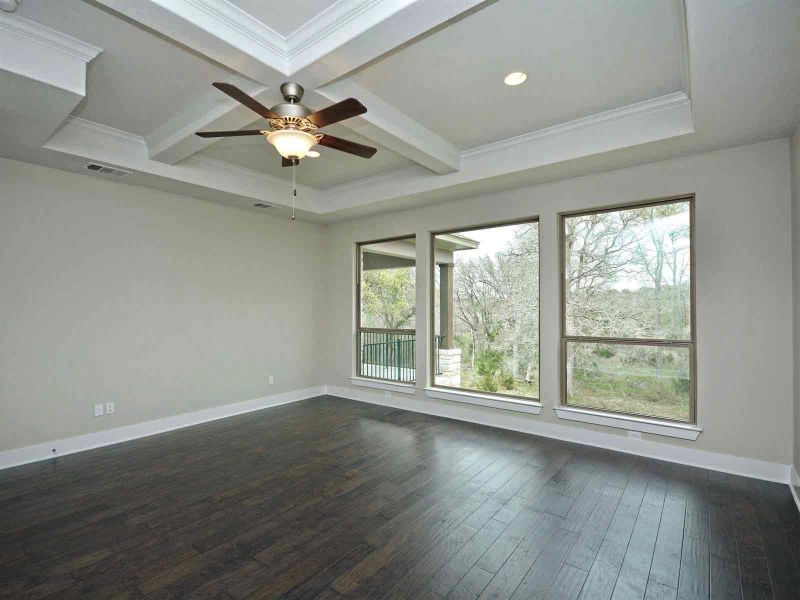 Representative unfurnished interior of a home built from the Madera II by Giddens Homes in Scofield Farms Estates, Georgetown (Image 428).