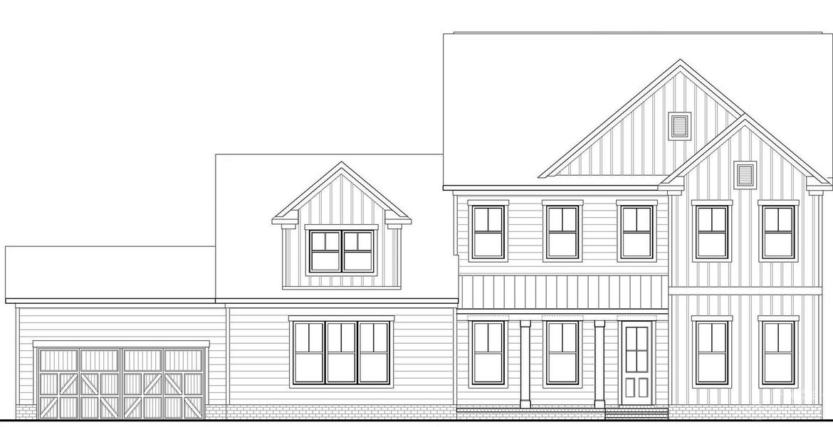 Hampton Elevation A with 4 car garage option