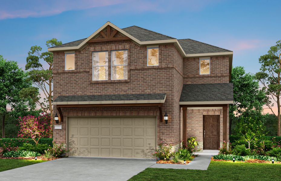 Representative exterior photo of a completed home built from the Ouray by Pulte Homes in Ribbonwood, Aubrey, TX (Image 2).