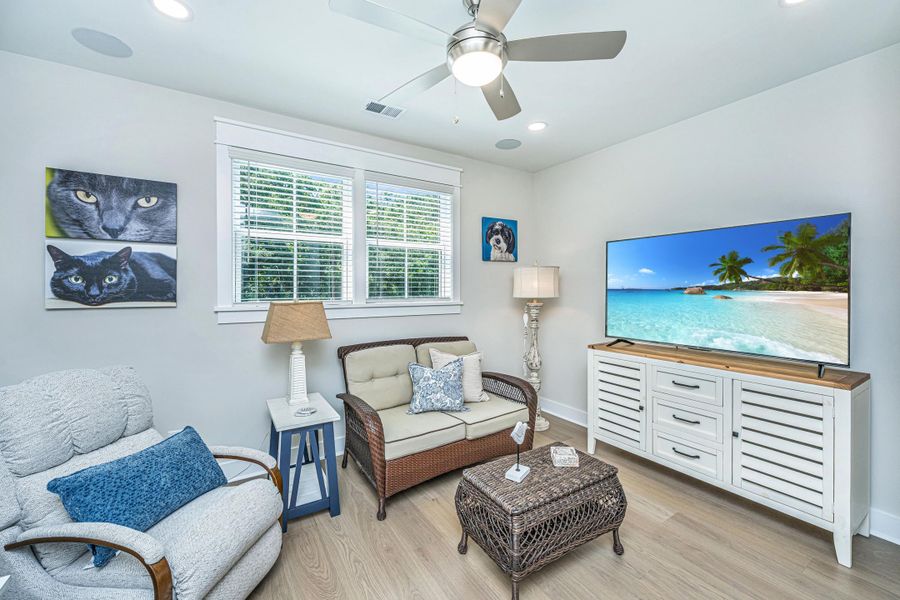 Furnished interior view inside a new home in Overlook at Copahee Sound, Awendaw (Image 39).