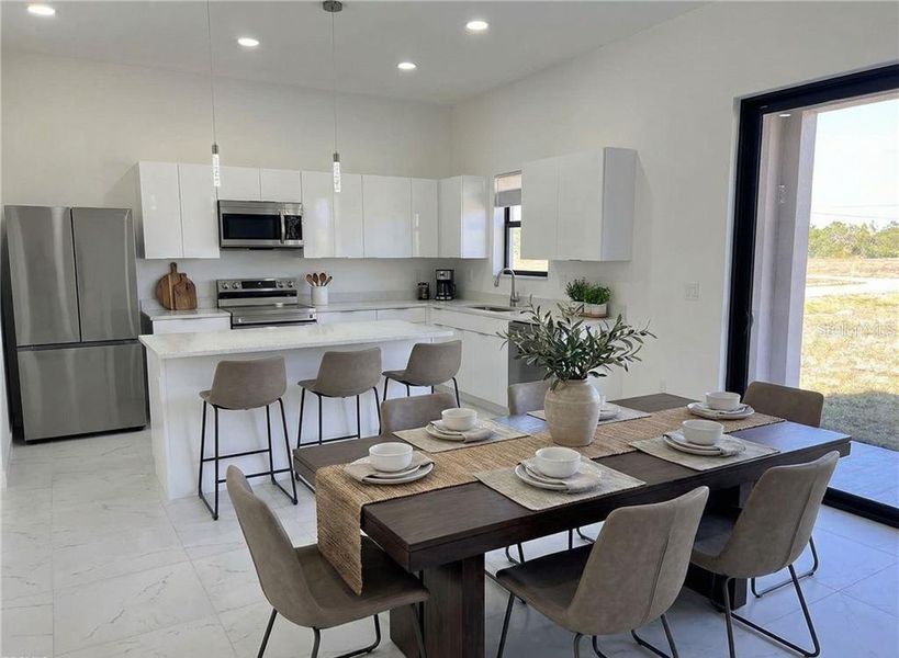 Furnished interior view inside a new home in , Cape Coral (Image 10).
