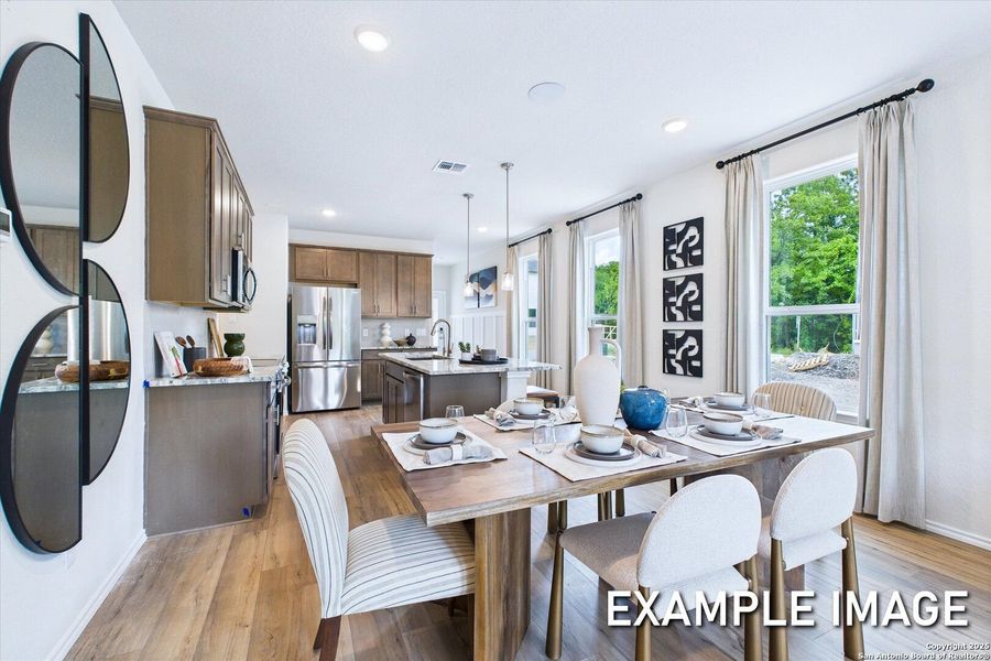 Furnished interior view inside a new home in Meadows at Oak Creek, San Antonio (Image 9). Furnished interior view inside a new home in Meadows at Oak Creek, San Antonio (Image 9).