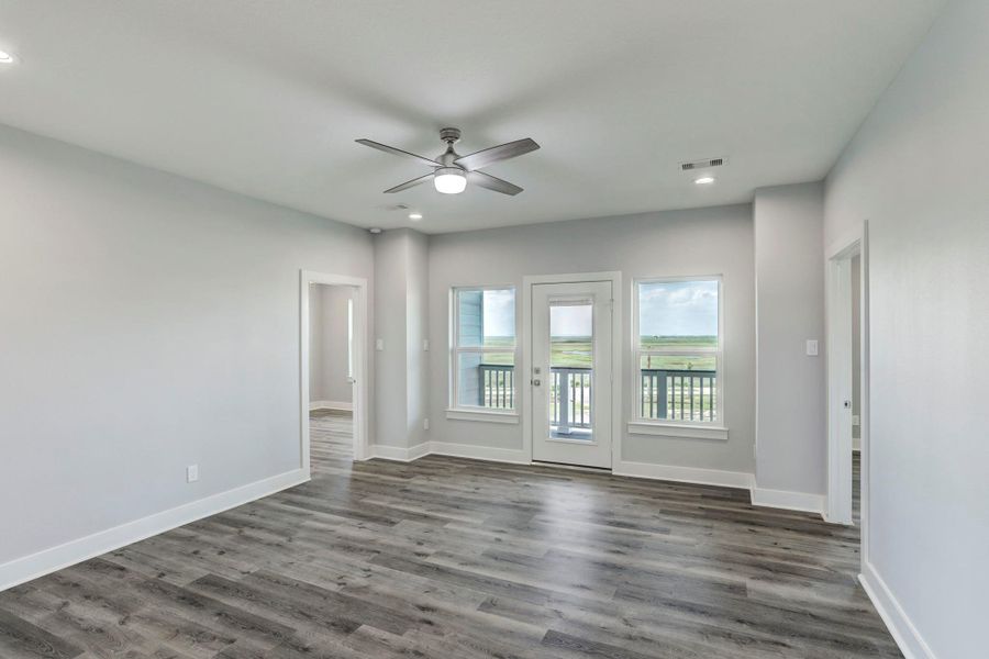 The gameroom measures 15' X 17' offering a great space to entertain. The gameroom measures 15' X 17' offering a great space to entertain.