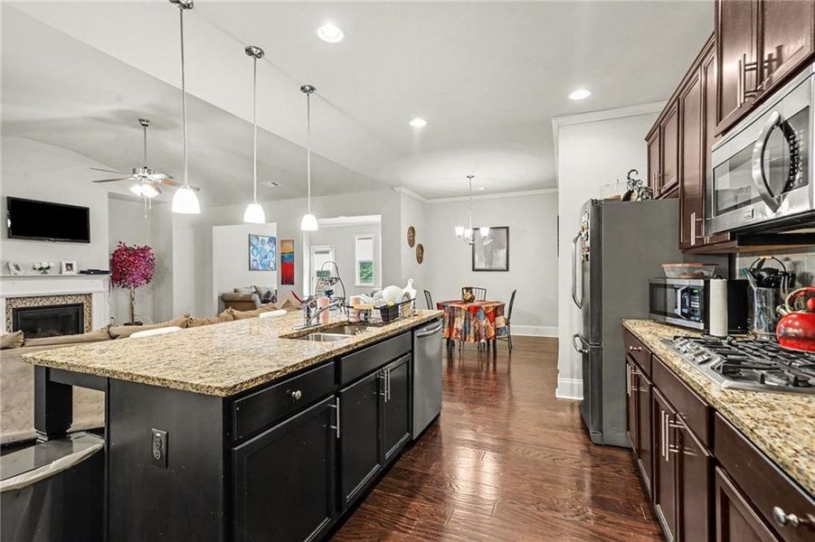 Furnished interior view inside a new home in , Atlanta (Image 8).