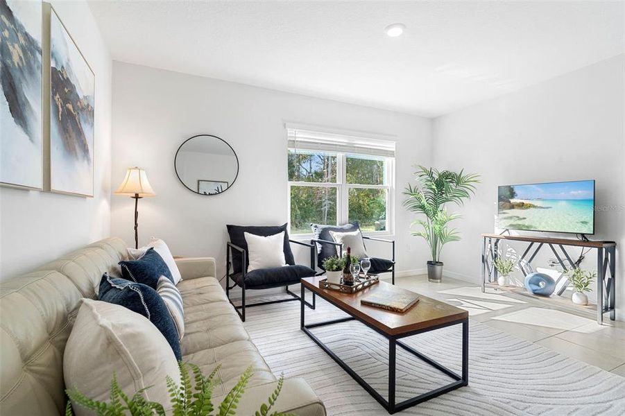 Furnished interior view inside a new home in Oak Leaf Preserve, New Smyrna Beach (Image 37). Furnished interior view inside a new home in Oak Leaf Preserve, New Smyrna Beach (Image 37).