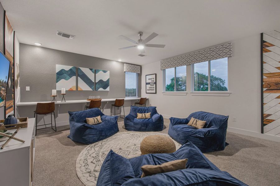 Representative furnished interior of a home built from the Brody by Chesmar Homes in Esperanza 60's, Boerne (Image 15).