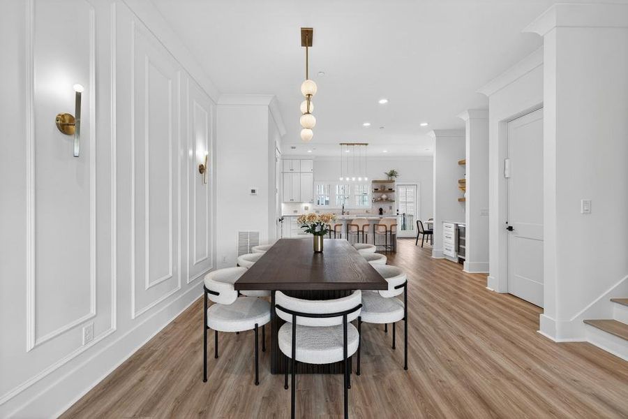 Furnished interior view inside a new home in Skyview On Broad, Sugar Hill (Image 7). Furnished interior view inside a new home in Skyview On Broad, Sugar Hill (Image 7).