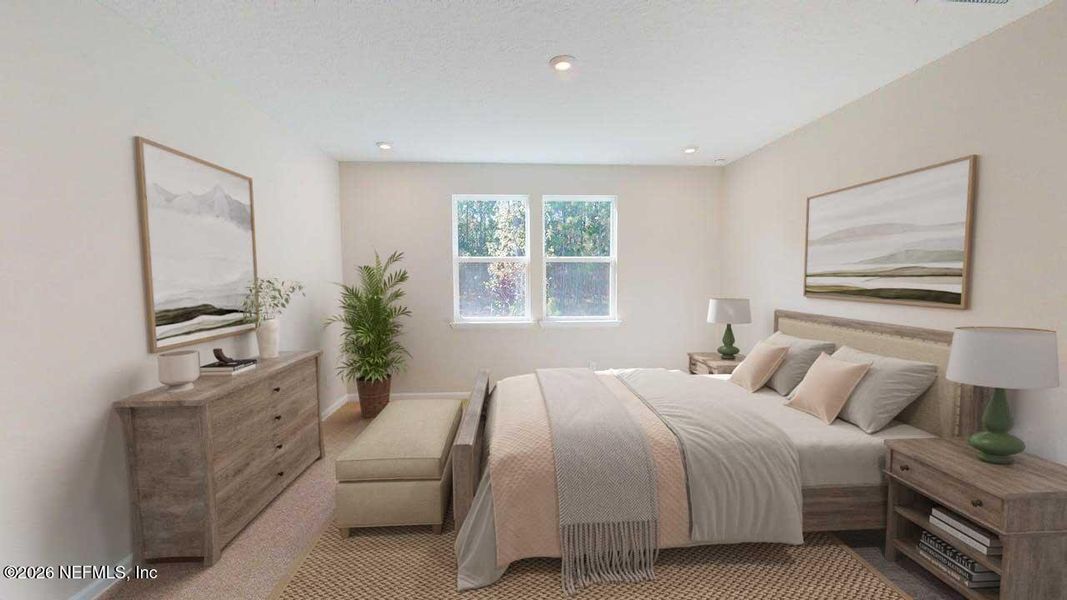 Furnished interior view inside a new home in Lakes at Bella Lago, Green Cove Springs (Image 8). Furnished interior view inside a new home in Lakes at Bella Lago, Green Cove Springs (Image 8).