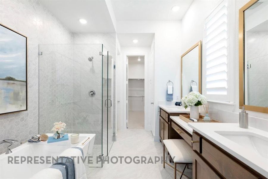 Furnished interior view inside a new home in Tavolo Park, Fort Worth (Image 17).