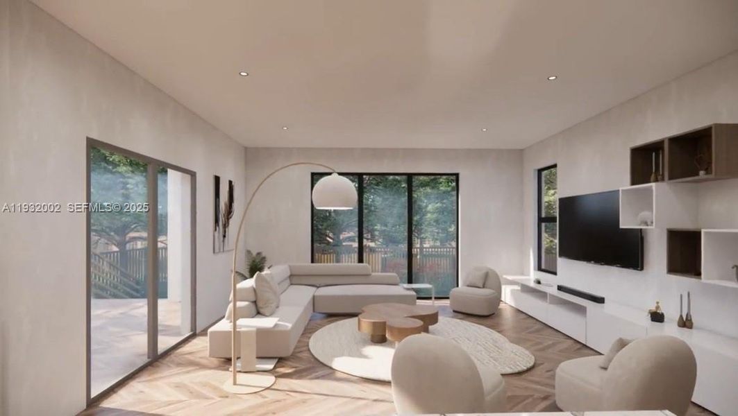 Furnished interior view inside a new home in , Miami (Image 5). Furnished interior view inside a new home in , Miami (Image 5).