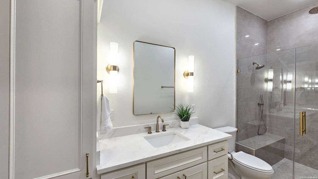 Furnished interior view inside a new home in , Adkins (Image 39).