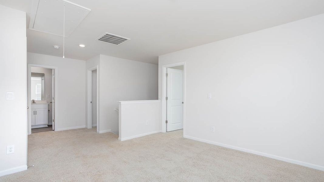 Representative unfurnished interior of a home built from the KYLE by D.R. Horton in Hudson Glen, Mocksville (Image 17).