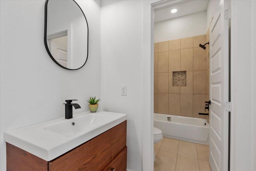 Furnished interior view inside a new home in , Houston (Image 37).