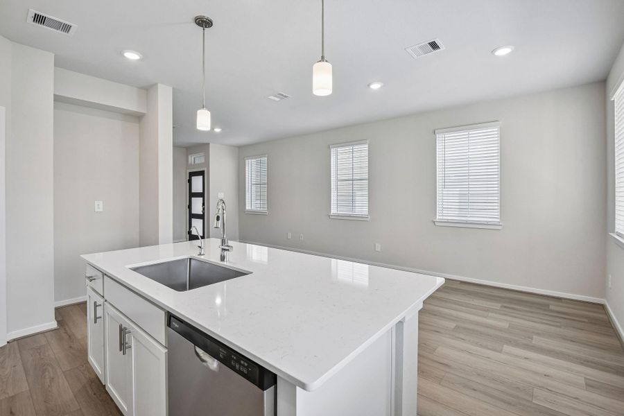 Furnished interior view inside a new home in Pinewood Trails - City Series, Atascocita (Image 9). Furnished interior view inside a new home in Pinewood Trails - City Series, Atascocita (Image 9).