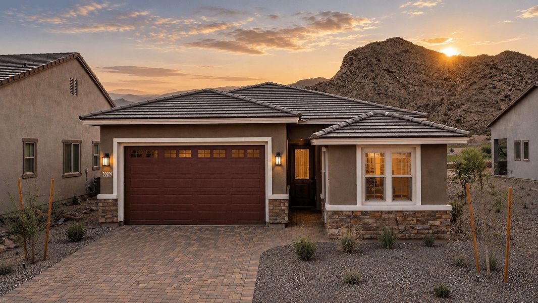 Representative exterior photo of a completed home built from the Sawgrass II by William Ryan Homes in Fairways in Victory at Verrado, Buckeye, AZ (Image 19). Representative exterior photo of a completed home built from the Sawgrass II by William Ryan Homes in Fairways in Victory at Verrado, Buckeye, AZ (Image 19).