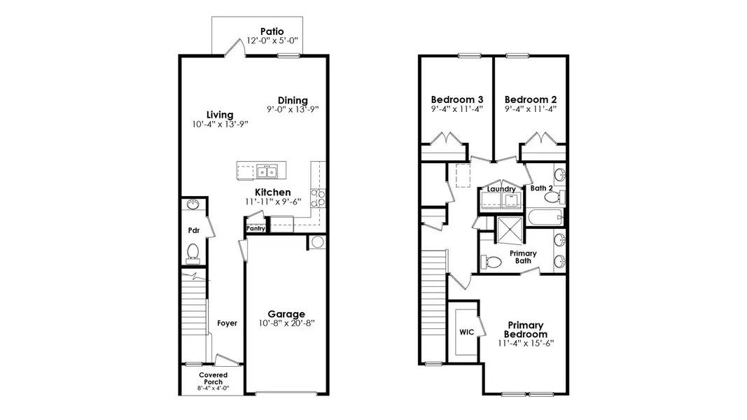 2D floor plan layout of this home in Chateau Nemours, Port Saint Joe, FL (Image 4).
