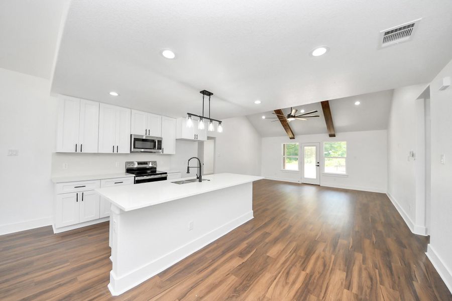 Enjoy overseeing your living room without isolation.