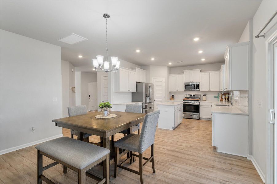 Furnished interior view inside a new home in Sweetgrass at Summers Corner, Summerville (Image 44).