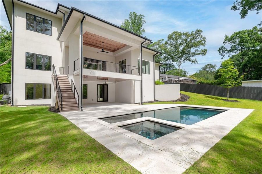 Exterior details and patio area of a home in , Atlanta (Image 28).