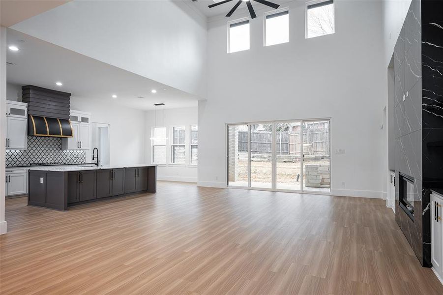 Open concept with fabulous natural lighting.