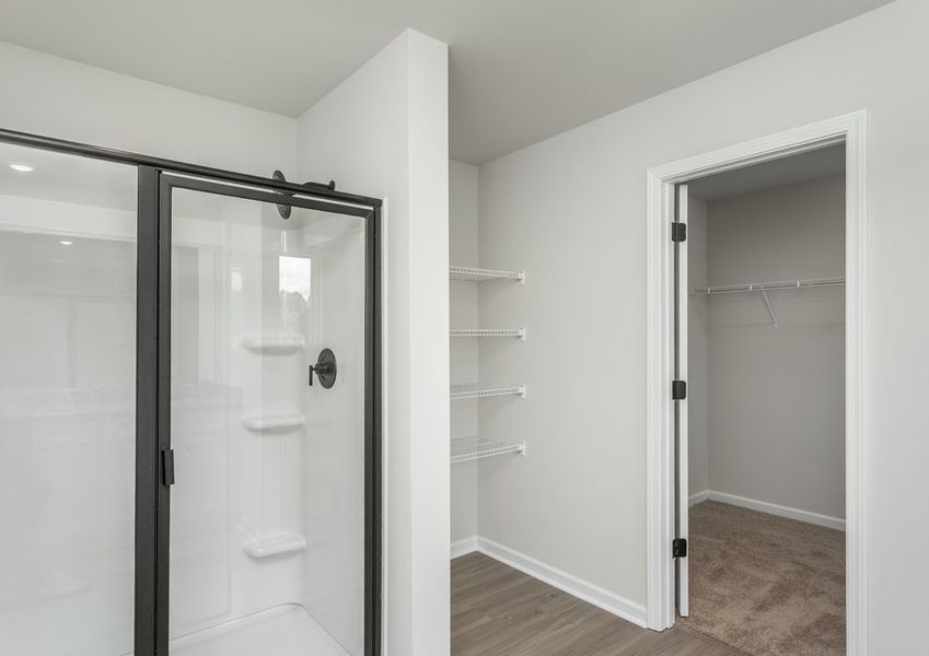 Glass-enclosed shower