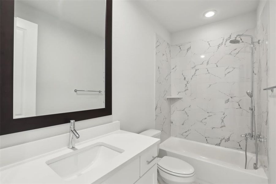 Image of model home with similar floorplan.