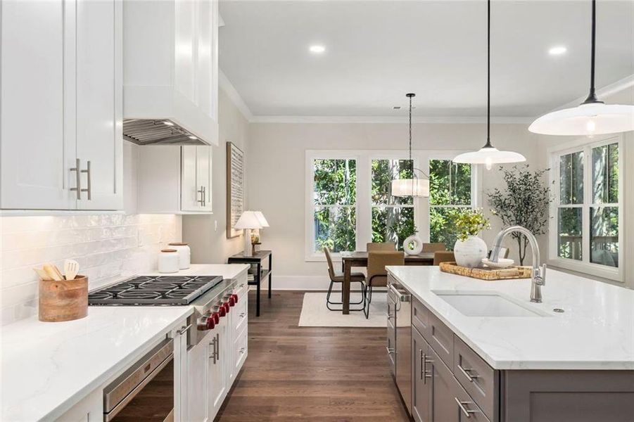 Furnished interior view inside a new home in , Atlanta (Image 80).