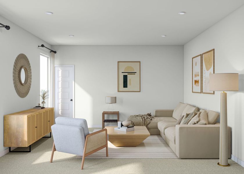Furnished interior view inside a new home in Heritage, Dripping Springs (Image 12).