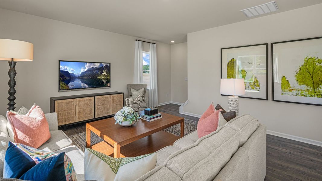 Furnished interior view inside a new home in Shahbain Reserve, Raeford (Image 18). Furnished interior view inside a new home in Shahbain Reserve, Raeford (Image 18).