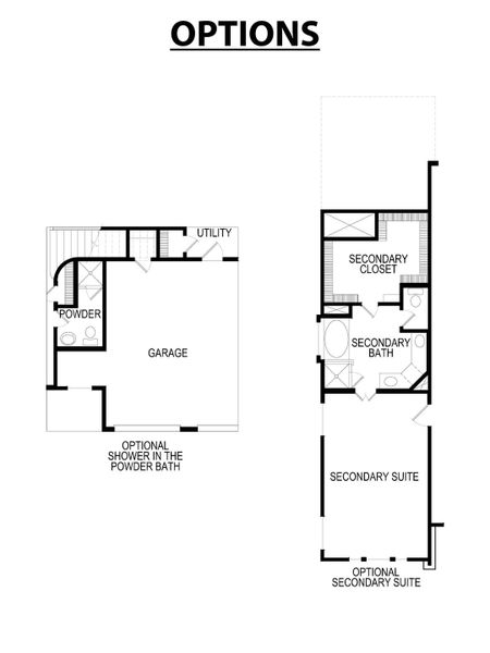 2D floor plan layout for the Hillcrest 45 2F (w/Media) by First Texas Homes in Estates at Edgewood Creek, Celina, TX (Image 4).