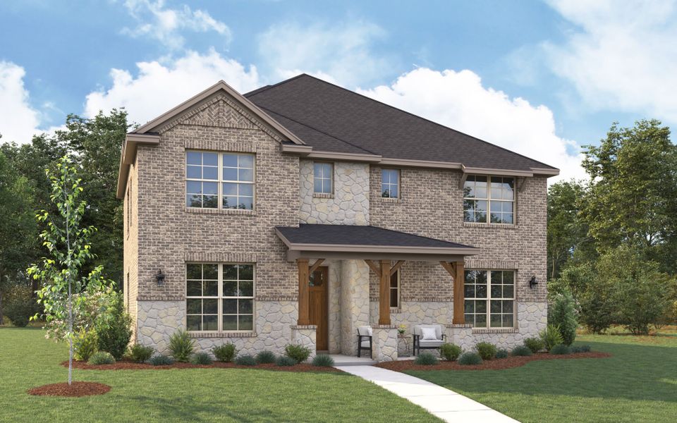 The Rayburn - Hill Country with Stone Elevation The Rayburn - Hill Country with Stone Elevation