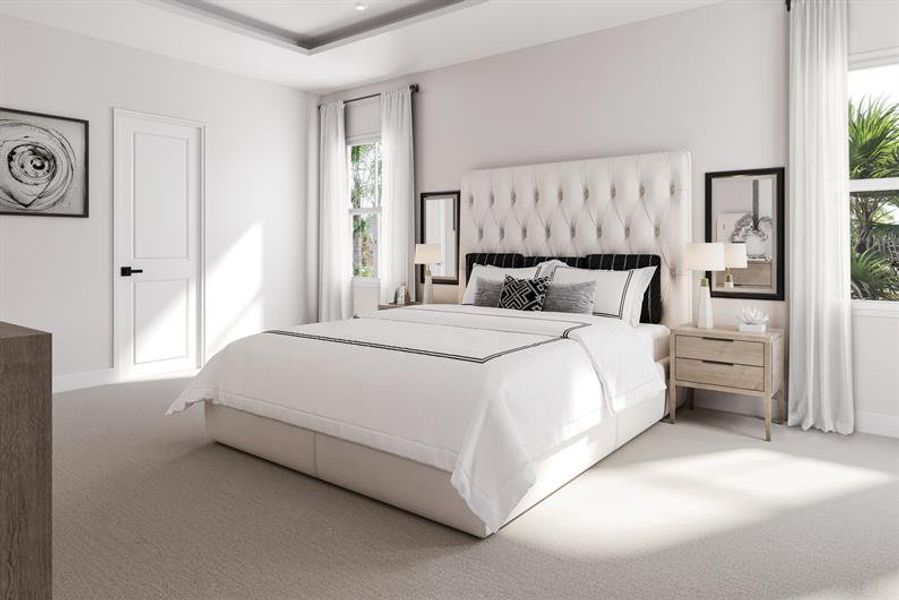 Representative furnished interior of a home built from the Laguna by Ryan Homes in Lake Mattie Preserve Estates, Auburndale (Image 10).