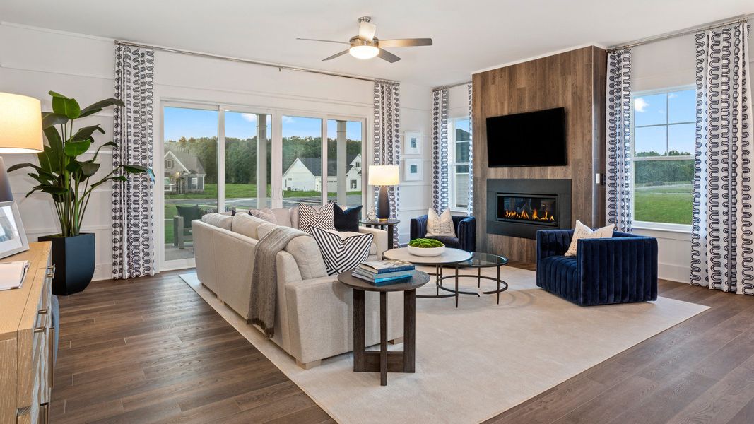 Representative furnished interior of a home built from the Unity by DRB Elevate. in Summerwind Crossing at Lakes of Cane Bay, Summerville (Image 6).